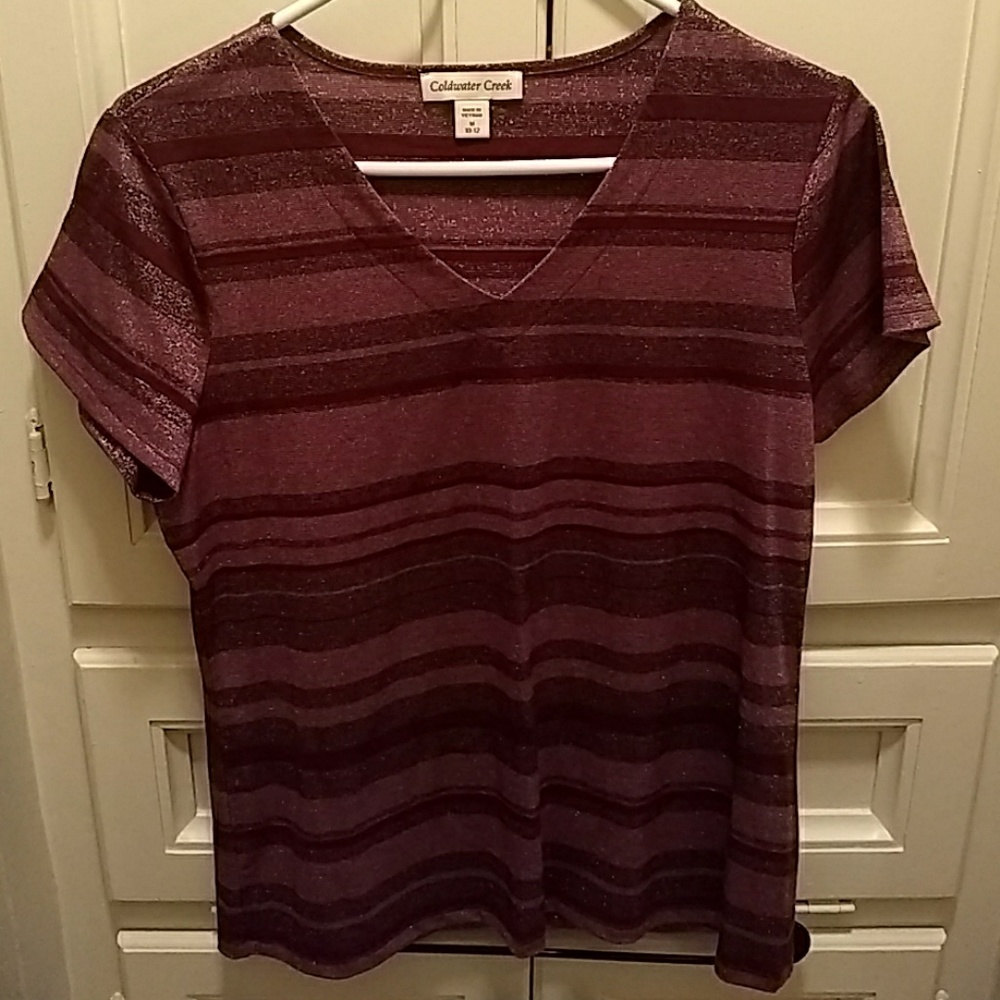 Striped v-neck shirt